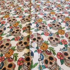 Hand Made Day Of The Dead Skulls Shirt